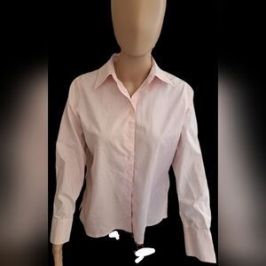 Eddie Bauer Soft Pink 100% Cotton Women's Button Down Shirt